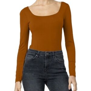 Boutique Double Lined Square Neck Bodysuit